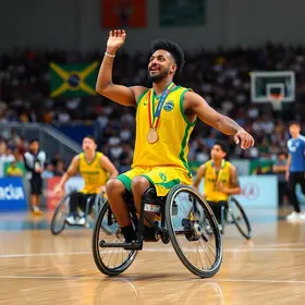 Joinvilense brilha na conquista do bronze da seleção brasileira de basquete em cadeira de rodas