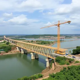 Primeira laje da Ponte Anêmonas é concretada