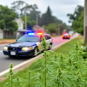 Perseguição policial e apreensão de 51 quilos de maconha em Joinville