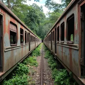Conheça o ‘cemitério de vagões’ escondido no interior de SC que fascina viajantes