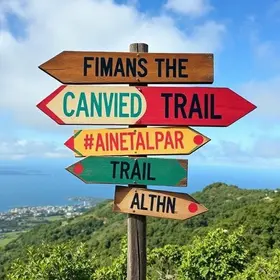 Placas ‘diferentonas’ em trilha famosa de SC viralizam e viram atração à parte para turistas